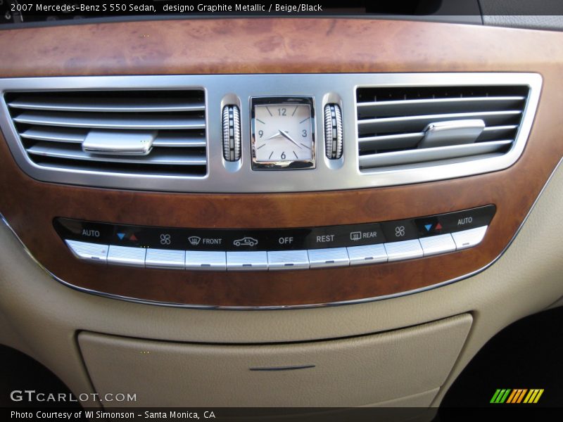 designo Graphite Metallic / Beige/Black 2007 Mercedes-Benz S 550 Sedan
