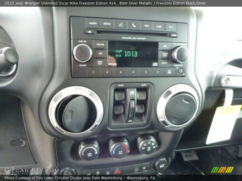 Controls of 2013 Wrangler Unlimited Oscar Mike Freedom Edition 4x4
