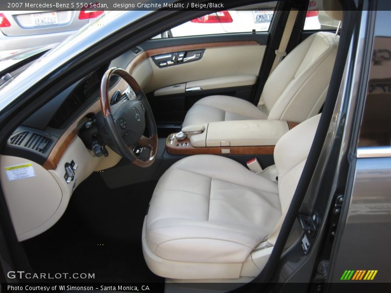designo Graphite Metallic / Beige/Black 2007 Mercedes-Benz S 550 Sedan