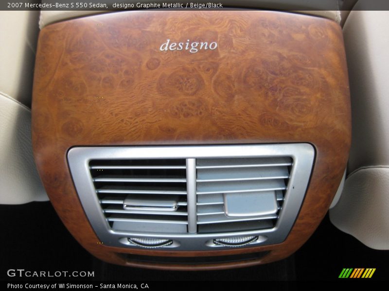 designo Graphite Metallic / Beige/Black 2007 Mercedes-Benz S 550 Sedan
