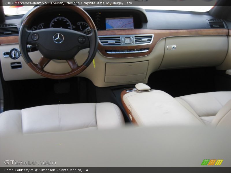 designo Graphite Metallic / Beige/Black 2007 Mercedes-Benz S 550 Sedan