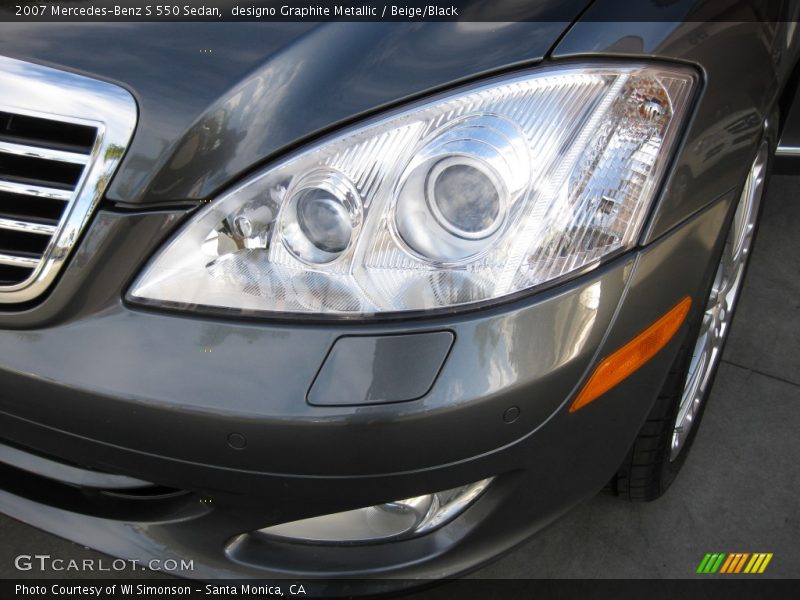 designo Graphite Metallic / Beige/Black 2007 Mercedes-Benz S 550 Sedan