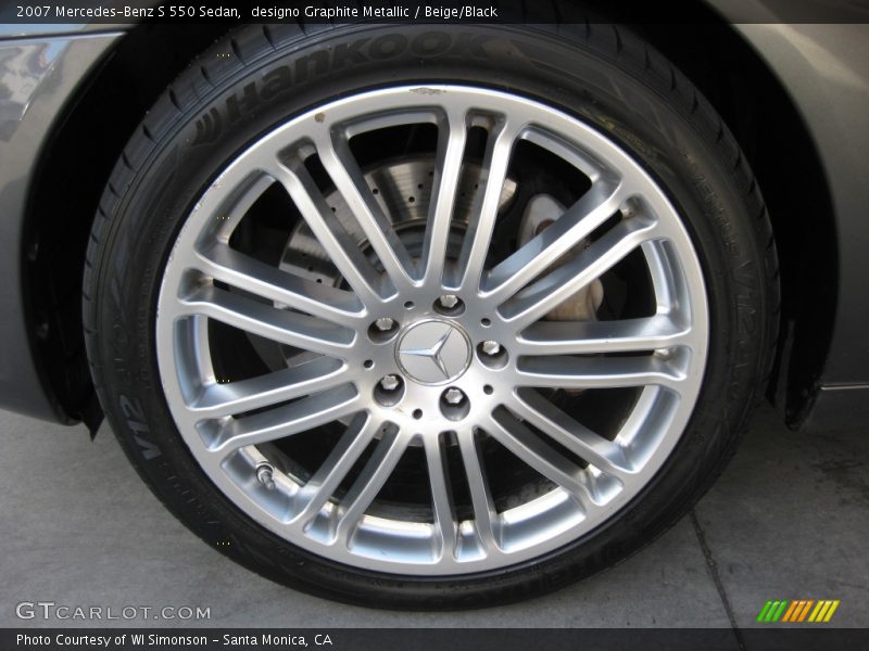 designo Graphite Metallic / Beige/Black 2007 Mercedes-Benz S 550 Sedan