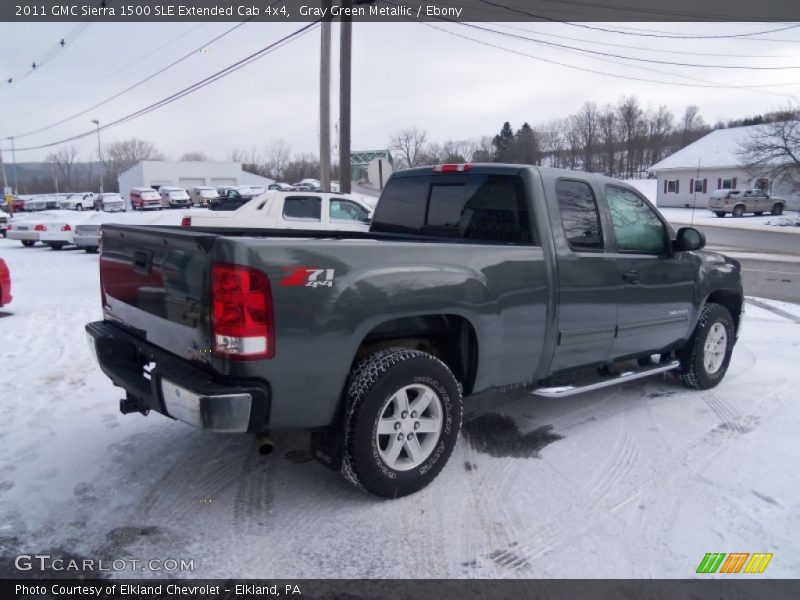  2011 Sierra 1500 SLE Extended Cab 4x4 Gray Green Metallic