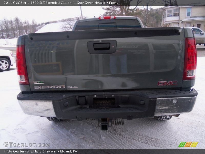 Gray Green Metallic / Ebony 2011 GMC Sierra 1500 SLE Extended Cab 4x4