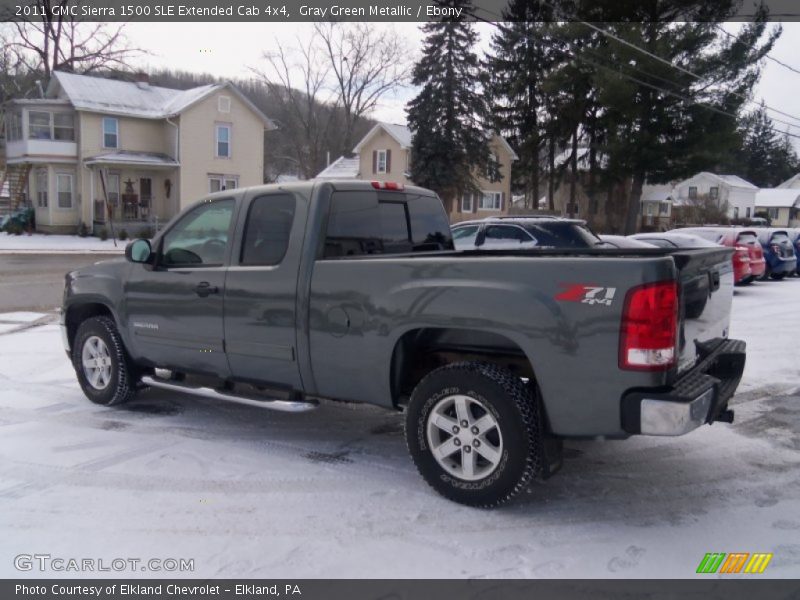 Gray Green Metallic / Ebony 2011 GMC Sierra 1500 SLE Extended Cab 4x4