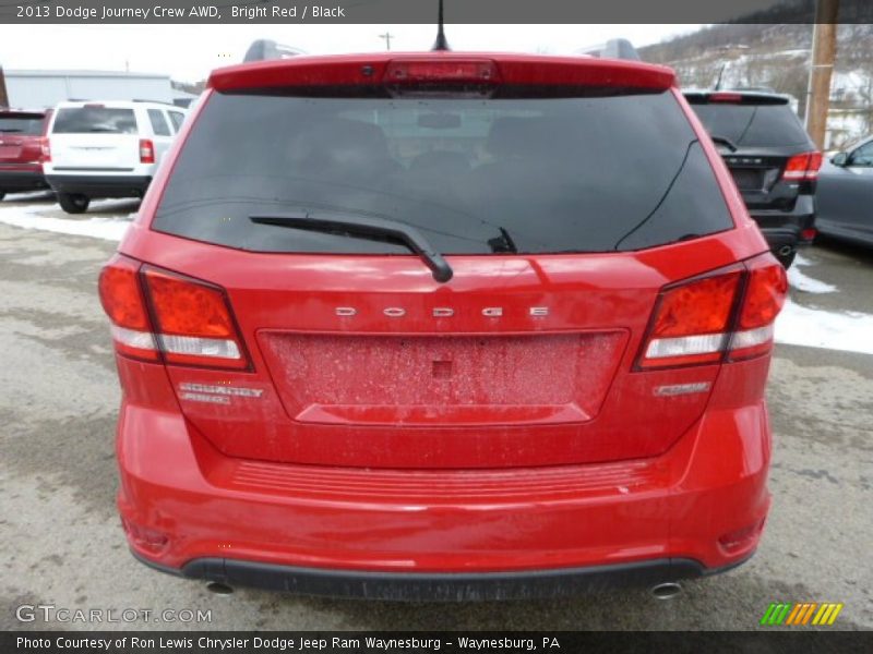 Bright Red / Black 2013 Dodge Journey Crew AWD