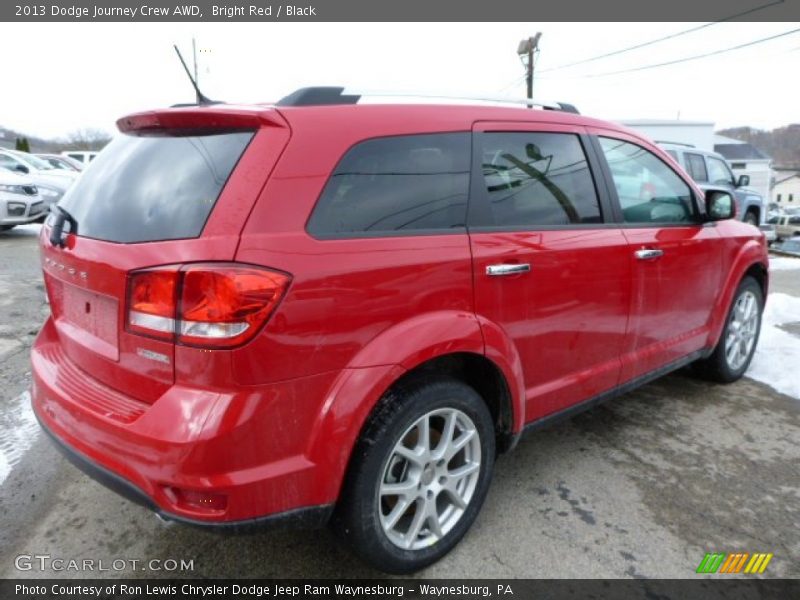 Bright Red / Black 2013 Dodge Journey Crew AWD