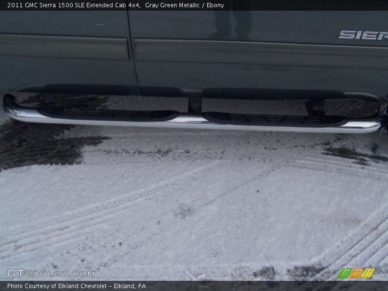 Gray Green Metallic / Ebony 2011 GMC Sierra 1500 SLE Extended Cab 4x4