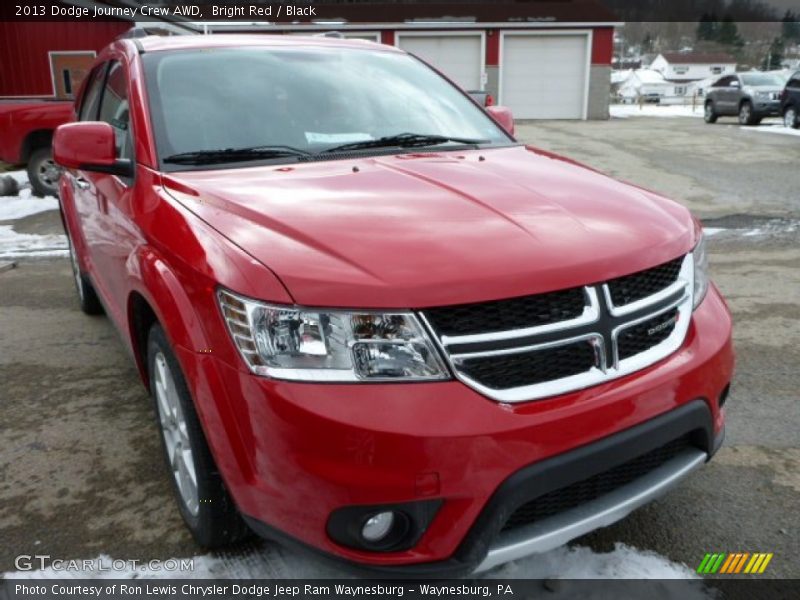 Bright Red / Black 2013 Dodge Journey Crew AWD