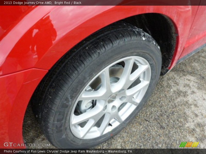 Bright Red / Black 2013 Dodge Journey Crew AWD