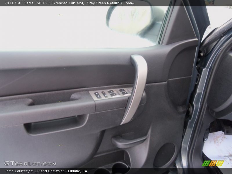 Gray Green Metallic / Ebony 2011 GMC Sierra 1500 SLE Extended Cab 4x4