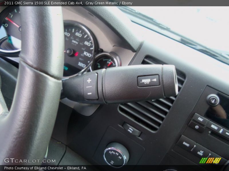 Gray Green Metallic / Ebony 2011 GMC Sierra 1500 SLE Extended Cab 4x4