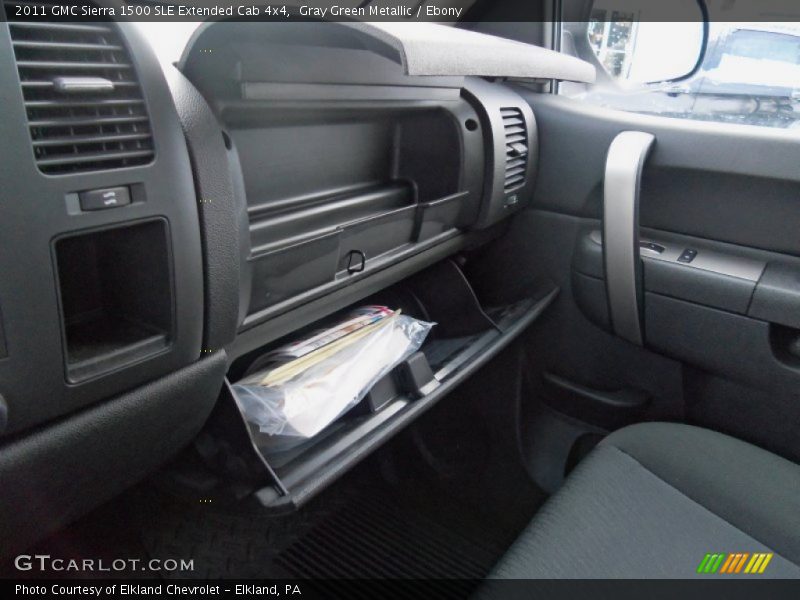 Gray Green Metallic / Ebony 2011 GMC Sierra 1500 SLE Extended Cab 4x4