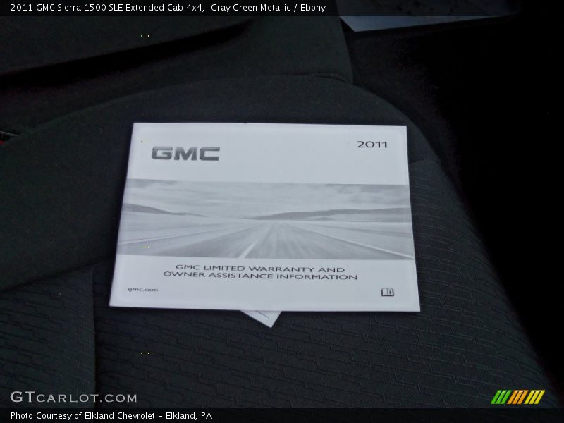 Gray Green Metallic / Ebony 2011 GMC Sierra 1500 SLE Extended Cab 4x4
