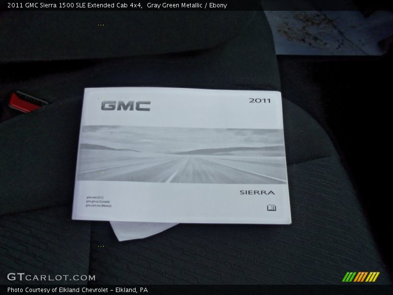 Gray Green Metallic / Ebony 2011 GMC Sierra 1500 SLE Extended Cab 4x4