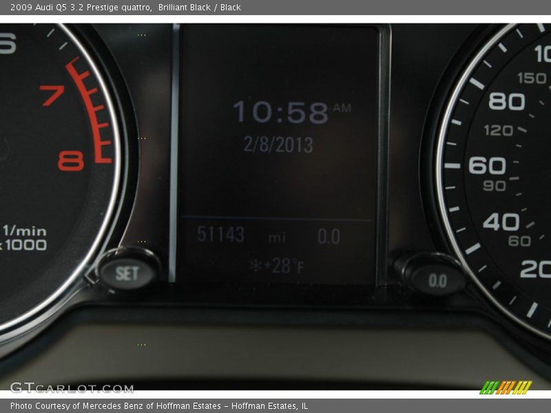 Brilliant Black / Black 2009 Audi Q5 3.2 Prestige quattro