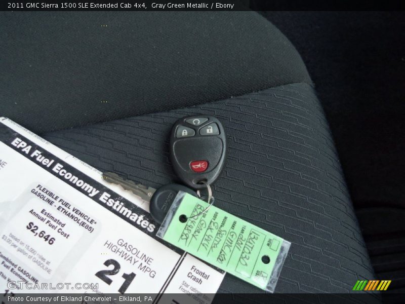 Keys of 2011 Sierra 1500 SLE Extended Cab 4x4