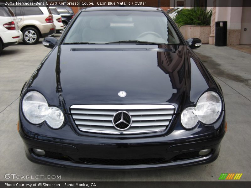 Capri Blue Metallic / Oyster 2003 Mercedes-Benz C 230 Kompressor Coupe