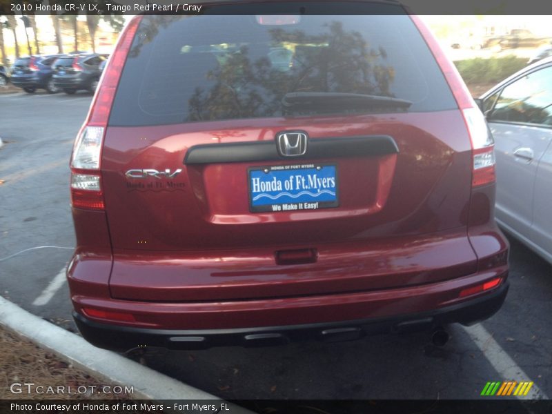 Tango Red Pearl / Gray 2010 Honda CR-V LX