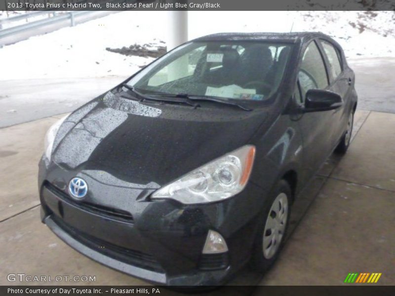 Black Sand Pearl / Light Blue Gray/Black 2013 Toyota Prius c Hybrid Two