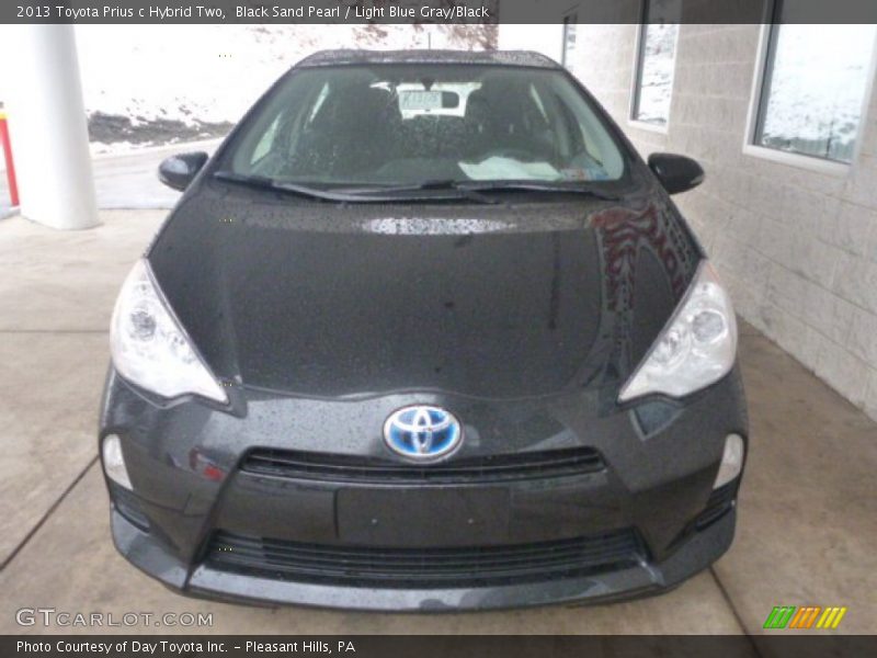 Black Sand Pearl / Light Blue Gray/Black 2013 Toyota Prius c Hybrid Two