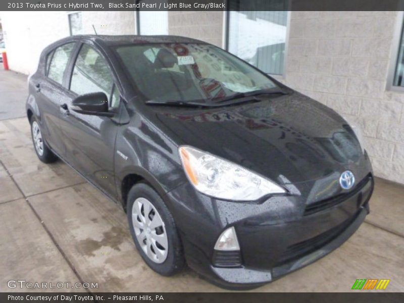 Black Sand Pearl / Light Blue Gray/Black 2013 Toyota Prius c Hybrid Two