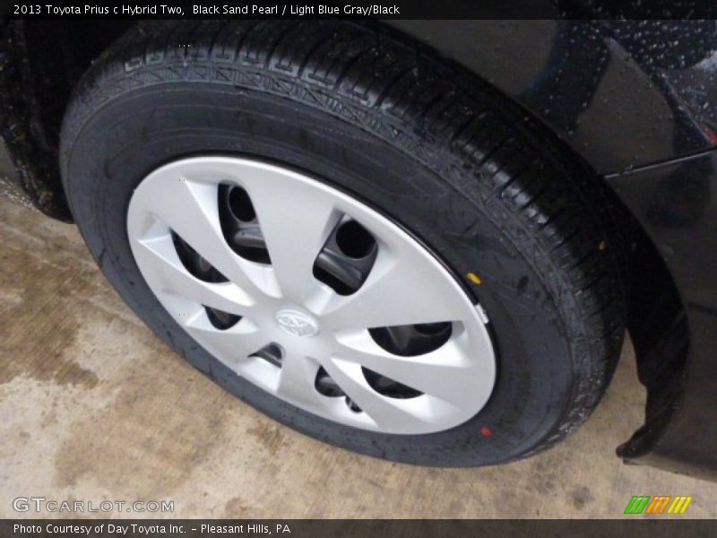 Black Sand Pearl / Light Blue Gray/Black 2013 Toyota Prius c Hybrid Two