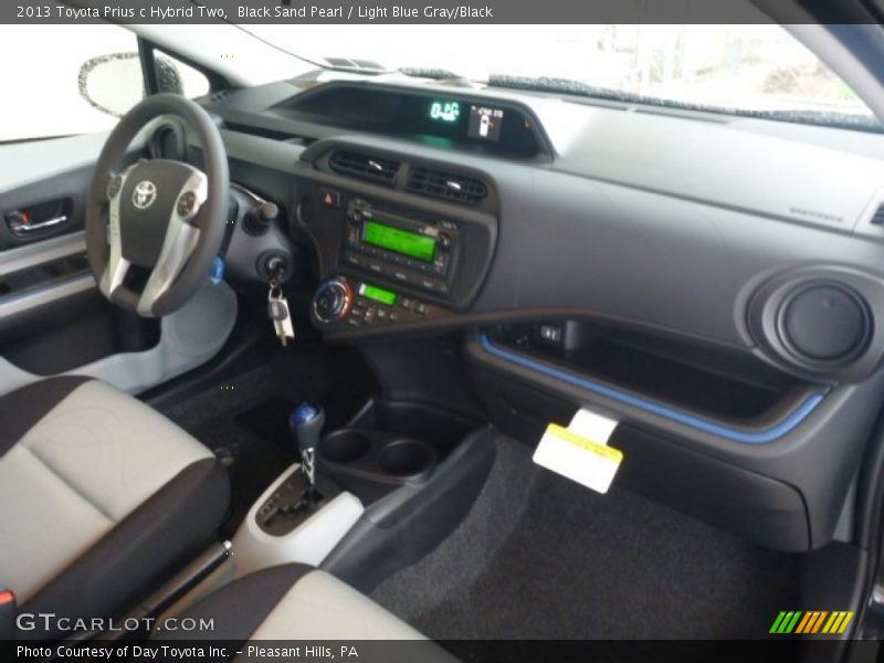 Black Sand Pearl / Light Blue Gray/Black 2013 Toyota Prius c Hybrid Two