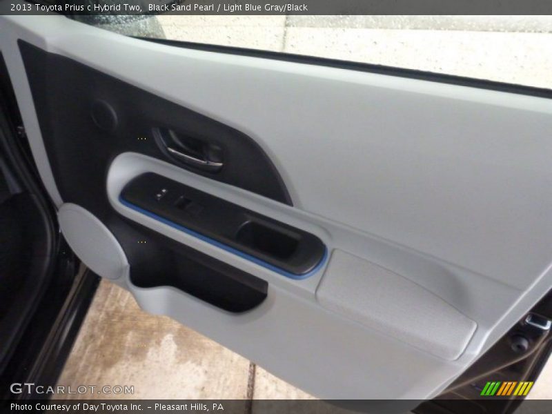 Black Sand Pearl / Light Blue Gray/Black 2013 Toyota Prius c Hybrid Two