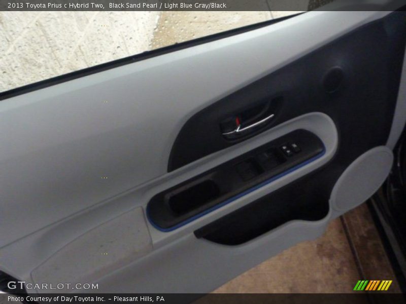 Black Sand Pearl / Light Blue Gray/Black 2013 Toyota Prius c Hybrid Two