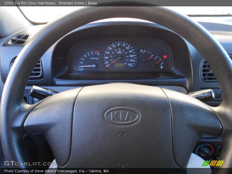 Emerald Green / Beige 2002 Kia Rio Cinco Hatchback