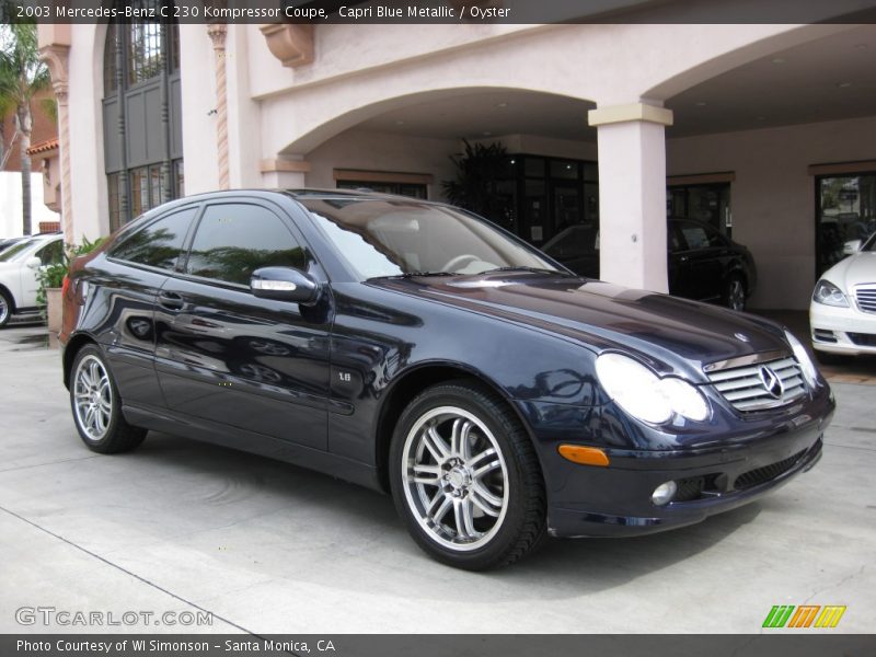 Capri Blue Metallic / Oyster 2003 Mercedes-Benz C 230 Kompressor Coupe