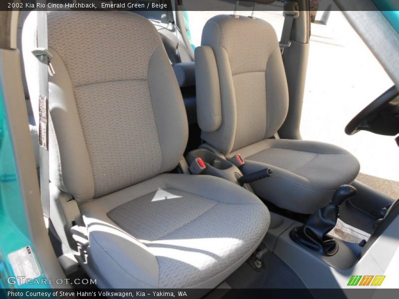 Emerald Green / Beige 2002 Kia Rio Cinco Hatchback