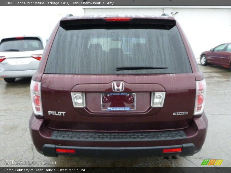 Dark Cherry Pearl / Gray 2008 Honda Pilot Value Package 4WD