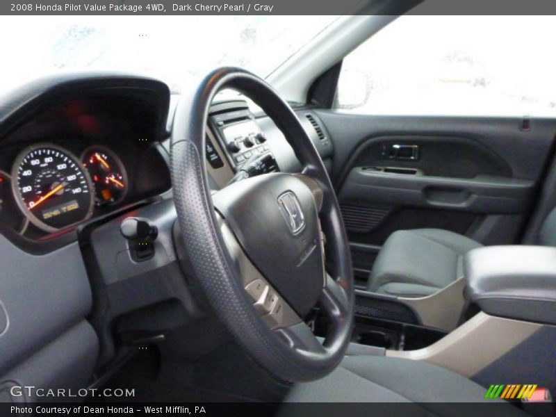 Dark Cherry Pearl / Gray 2008 Honda Pilot Value Package 4WD