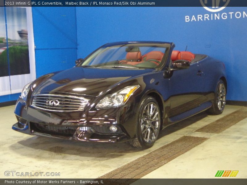 Malbec Black / IPL Monaco Red/Silk Obi Aluminum 2013 Infiniti G IPL G Convertible