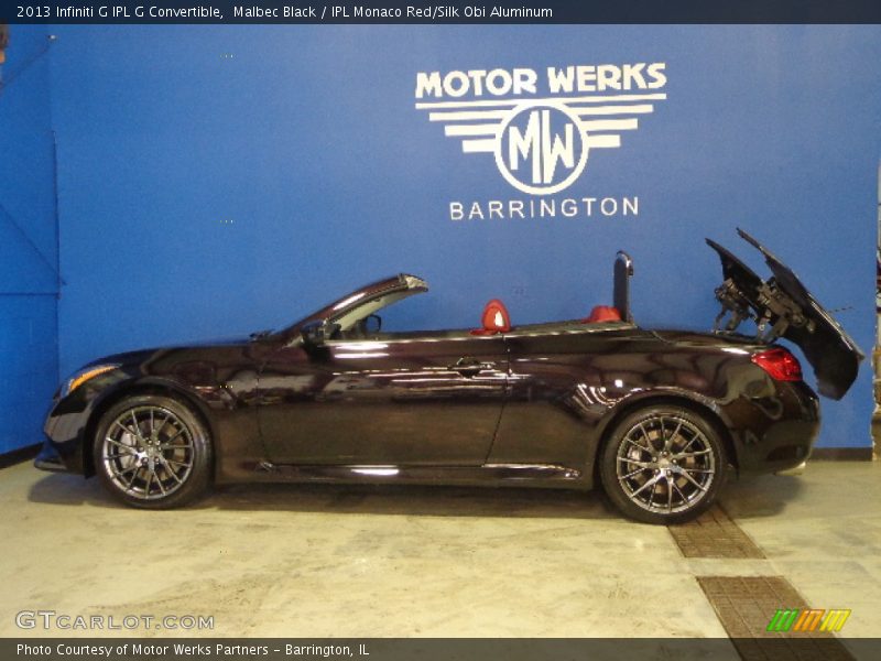 Malbec Black / IPL Monaco Red/Silk Obi Aluminum 2013 Infiniti G IPL G Convertible