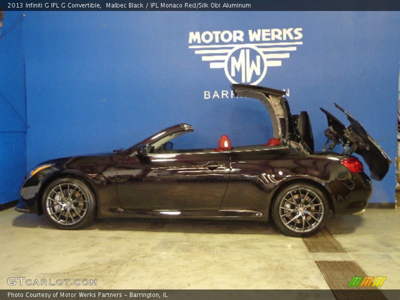 Malbec Black / IPL Monaco Red/Silk Obi Aluminum 2013 Infiniti G IPL G Convertible