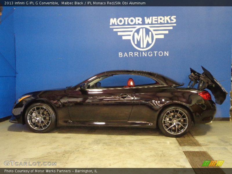 Malbec Black / IPL Monaco Red/Silk Obi Aluminum 2013 Infiniti G IPL G Convertible