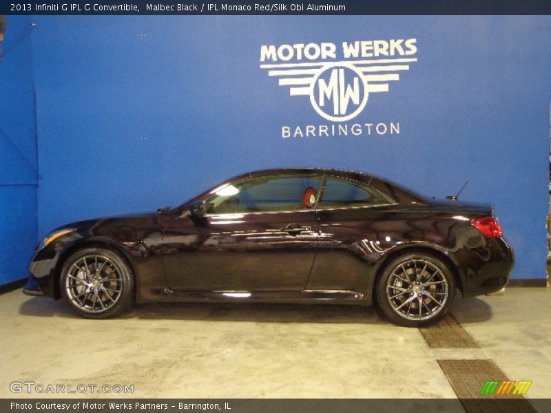 Malbec Black / IPL Monaco Red/Silk Obi Aluminum 2013 Infiniti G IPL G Convertible