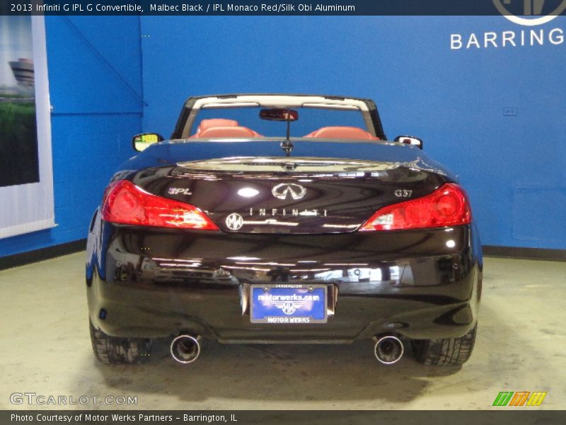 Malbec Black / IPL Monaco Red/Silk Obi Aluminum 2013 Infiniti G IPL G Convertible