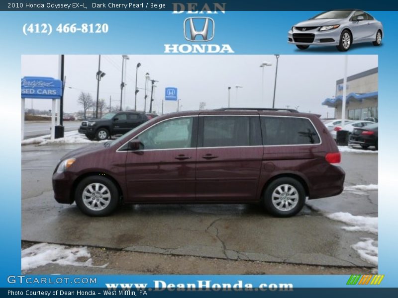Dark Cherry Pearl / Beige 2010 Honda Odyssey EX-L