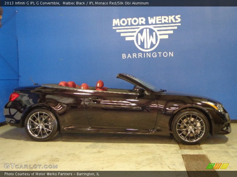 Malbec Black / IPL Monaco Red/Silk Obi Aluminum 2013 Infiniti G IPL G Convertible