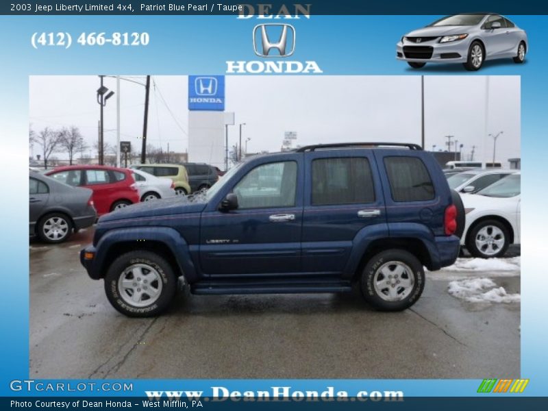 Patriot Blue Pearl / Taupe 2003 Jeep Liberty Limited 4x4