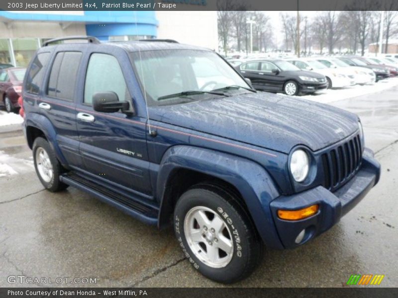 Patriot Blue Pearl / Taupe 2003 Jeep Liberty Limited 4x4