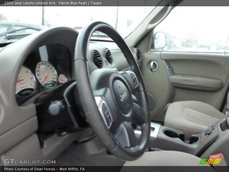 Patriot Blue Pearl / Taupe 2003 Jeep Liberty Limited 4x4