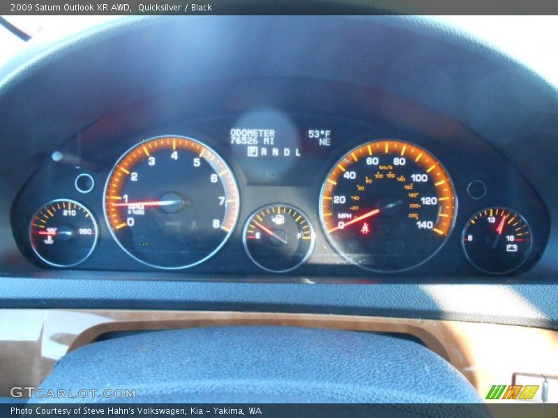 Quicksilver / Black 2009 Saturn Outlook XR AWD