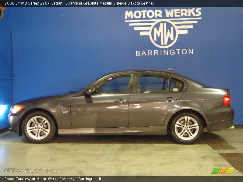 Sparkling Graphite Metallic / Beige Dakota Leather 2008 BMW 3 Series 328xi Sedan
