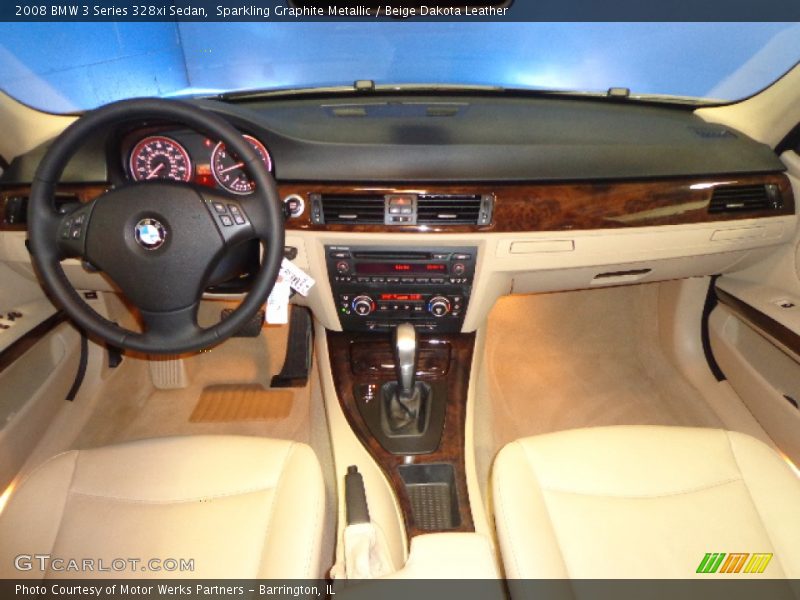 Sparkling Graphite Metallic / Beige Dakota Leather 2008 BMW 3 Series 328xi Sedan